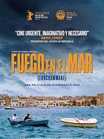 Cartel de Fuego en el mar