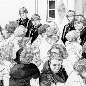 Foto Flores bajo el hielo