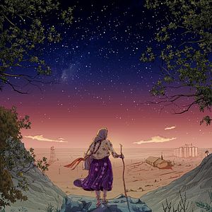 Foto La Mujer de Estrellas y Montañas