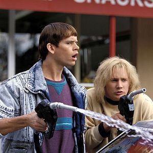 Foto Una joven pareja de idiotas