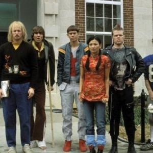 Foto Una joven pareja de idiotas