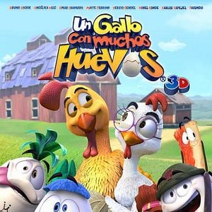 Foto Un gallo con muchos huevos