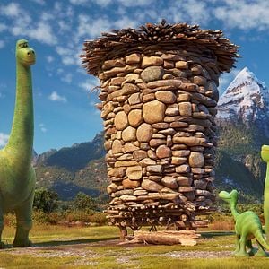 Foto Un gran dinosaurio