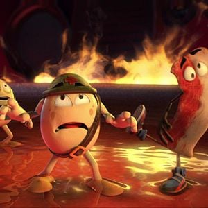 Foto Un gallo con muchos huevos