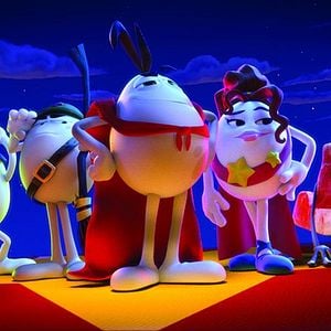 Foto Un gallo con muchos huevos