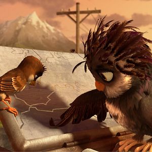 Foto Una cigüeña en apuros