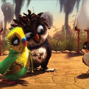 Foto Una cigüeña en apuros