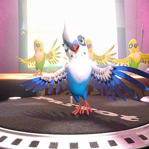 Foto Una cigüeña en apuros