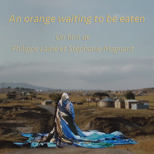 Foto An orange waiting to be eaten