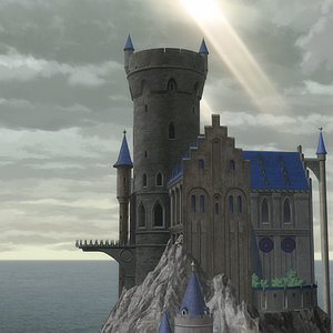 Foto Lonely Castle in the Mirror