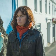 Foto La mujer en la pared