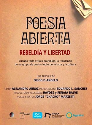 Cartel de  Poesía abierta, rebeldía y libertad