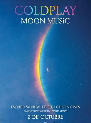 Cartel de Coldplay Moon Music Global Theatrical Listening Event