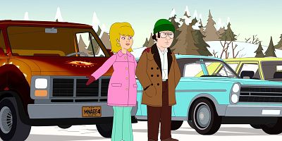 Cartel de Trineo en picada