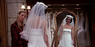 Cartel de Las tres con vestido de novia