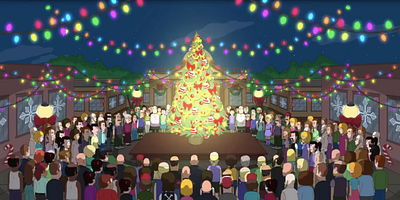 Cartel de Navidad en el paraíso