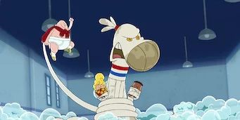 Cartel de El Capitán Calzoncillos y la pulverizadora paliza del pestilente Cacacabra