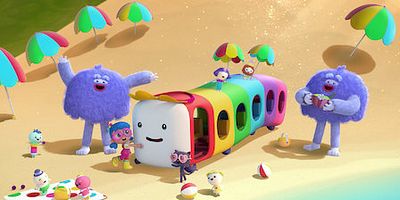 Cartel de Las ruedas del autobús Arcoíris