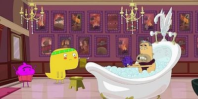 Cartel de ¡Orden en la piscina! / El turno nocturno