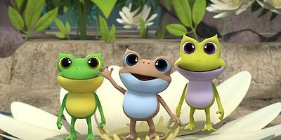 Cartel de El trío rana