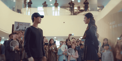 Cartel de La dama de las zapatillas rojas