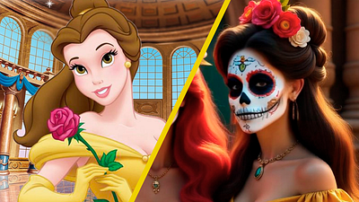 Así se verían las princesas de Disney si fueran catrinas en Día de Muertos noticias imagen