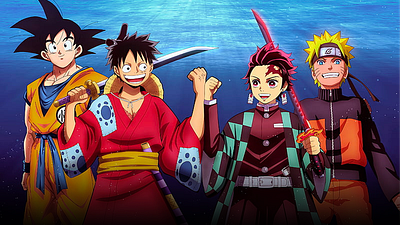 Así se vería la versión femenina de Gokú, Naruto, Luffy y Tanjiro noticias imagen