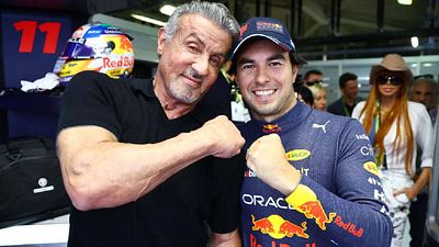 La inesperada visita de Sylvester Stallone a Checo Pérez en Gran Premio de Italia noticias imagen