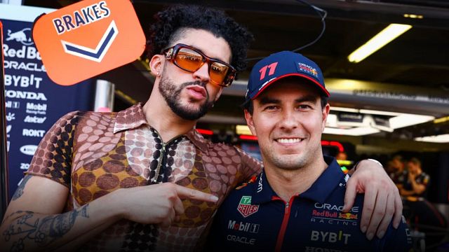 Bad Bunny manejó el auto F1 de Checo Pérez rumbo al GP de Mónaco (pero no le fue bien) noticias imagen