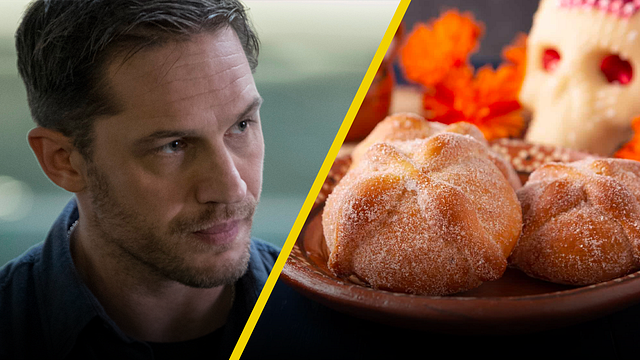 Así se vería Venom de Tom Hardy comiendo Pan de Muerto en México