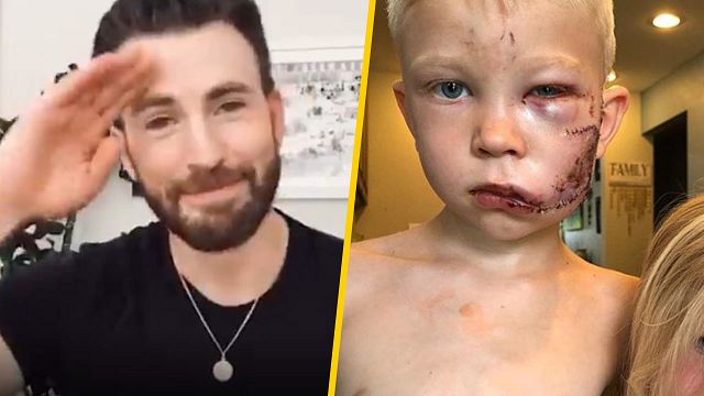 Chris Evans le da escudo del Capitán América a niño que salvó la vida de su hermana noticias imagen