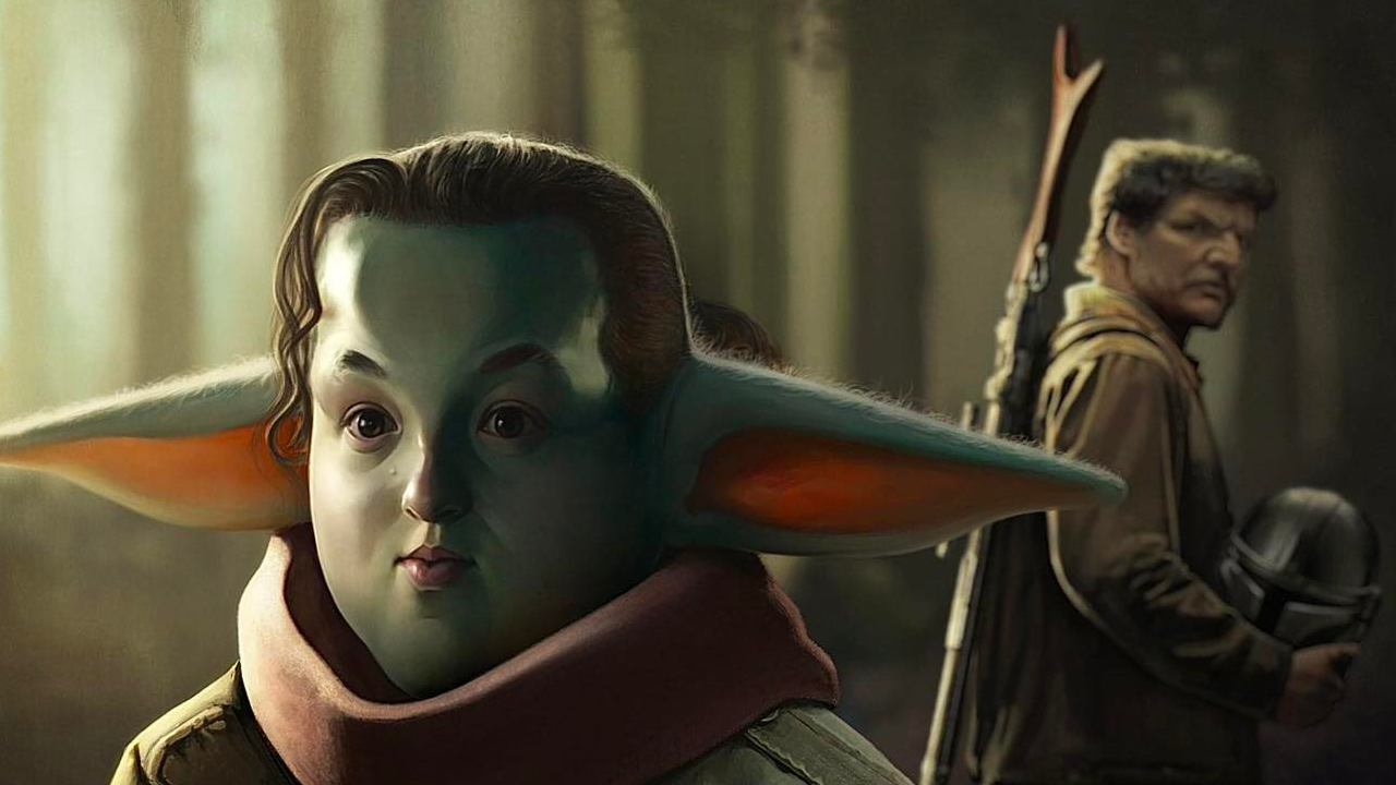 Así luciría Bella Ramsey si fuera de la raza de Baby Yoda.