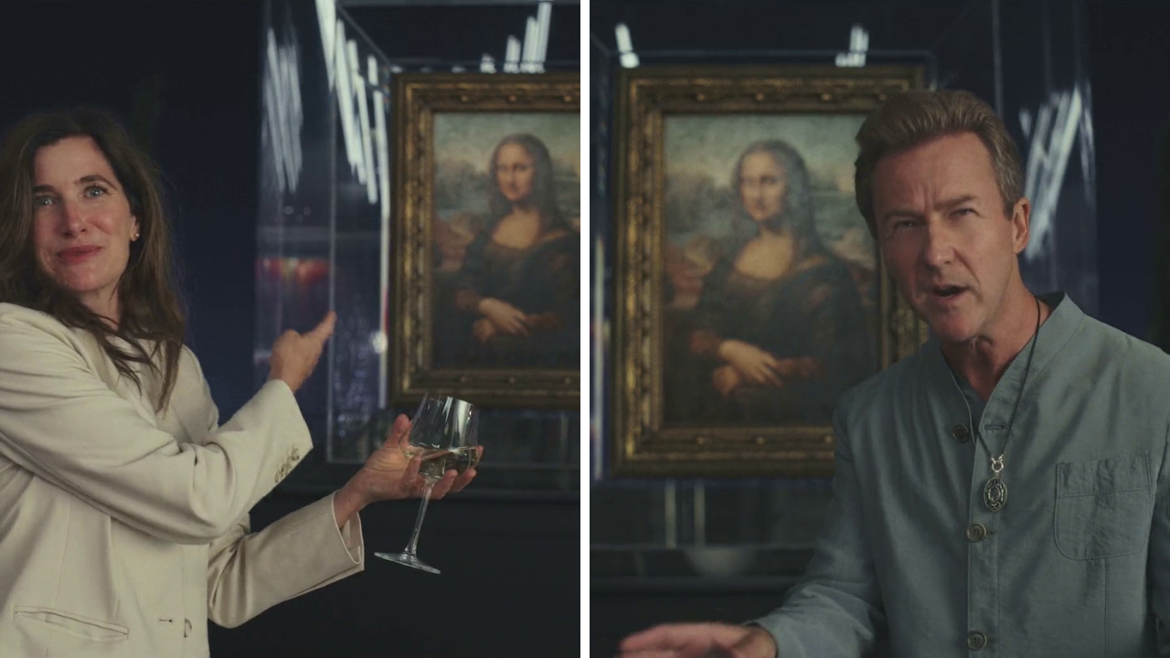 La pieza central de la colección de Miles (Edward Norton) es 'La Gioconda' de Leonardo Da Vinci.
