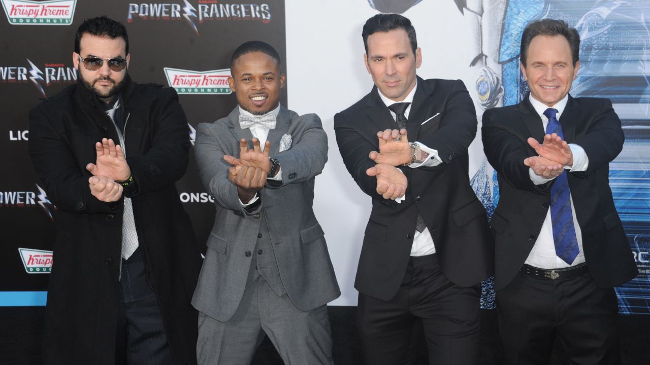El elenco se reunió en 2017 para la premier de 'Power Rangers'