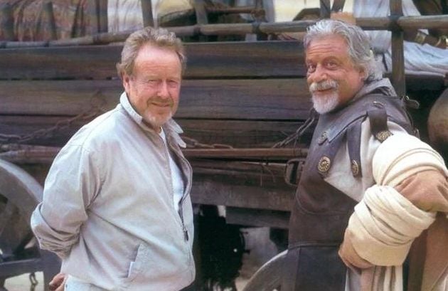 Ridley Scott y Oliver Reed.