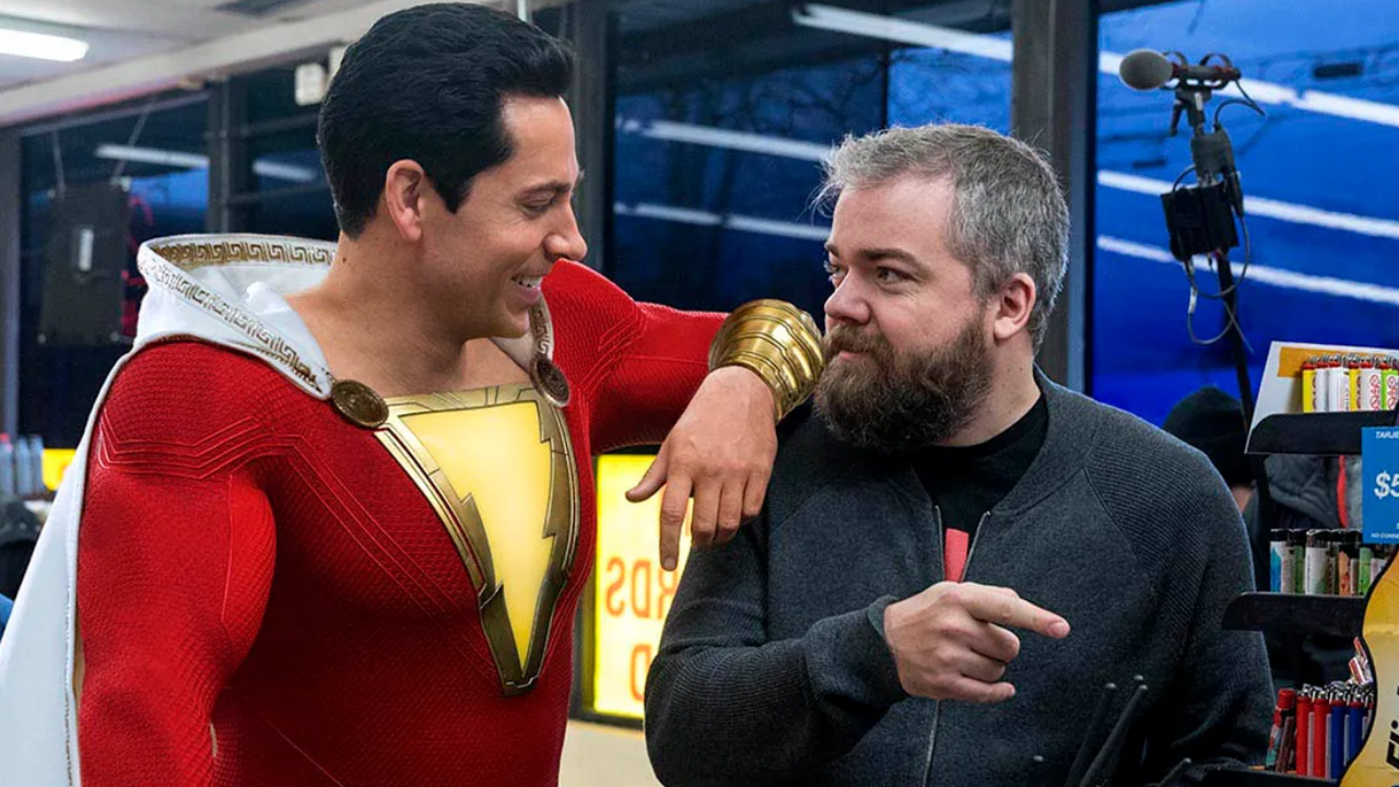 Zachary Levi y David F. Sandberg durante el rodaje de '¡Shazam!'.