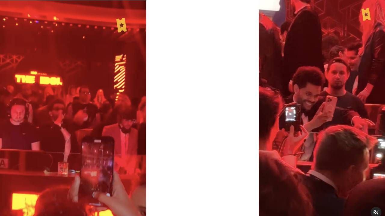 Abel Tesfaye (The Weeknd) tocando para sus invitados