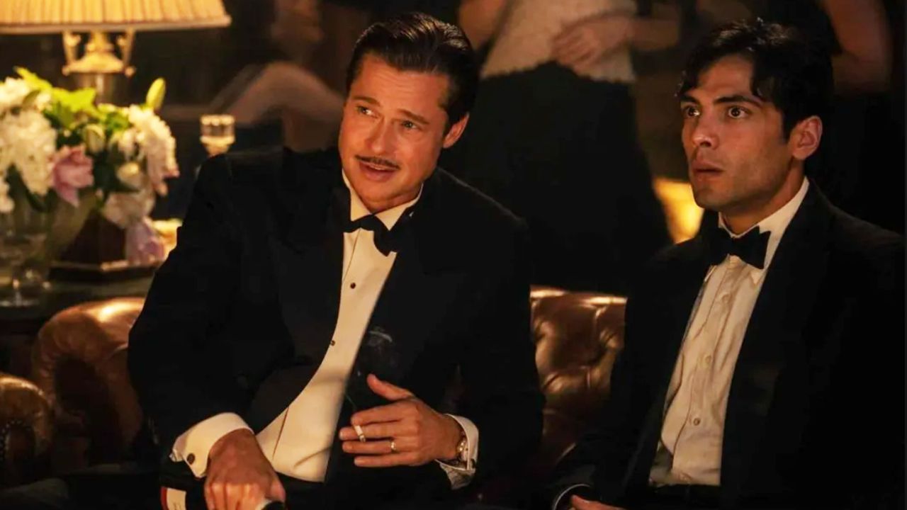 Diego Calva junto a Brad Pitt en 'Babylon'