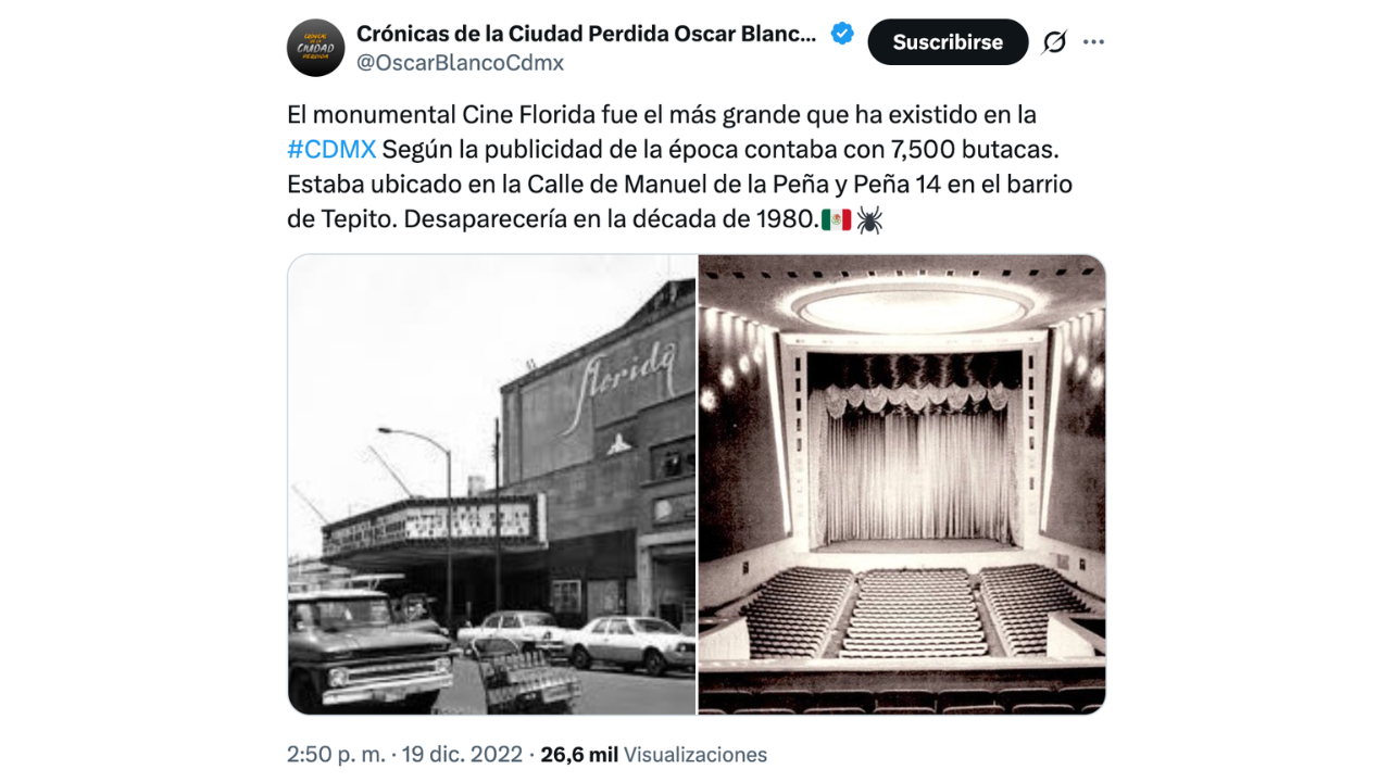 Cine Florida. 