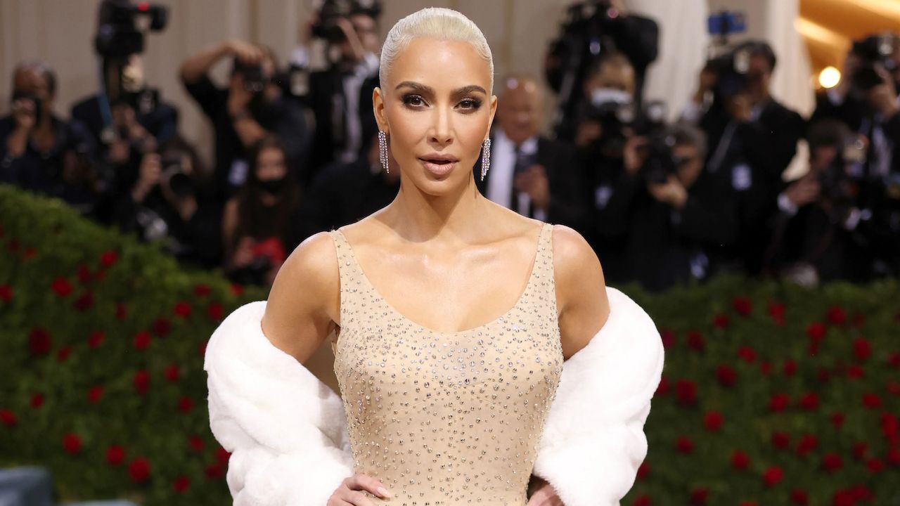 Kim Kardashian en el vestido de Marilyn Monroe durante el 'Met Gala 2022'.