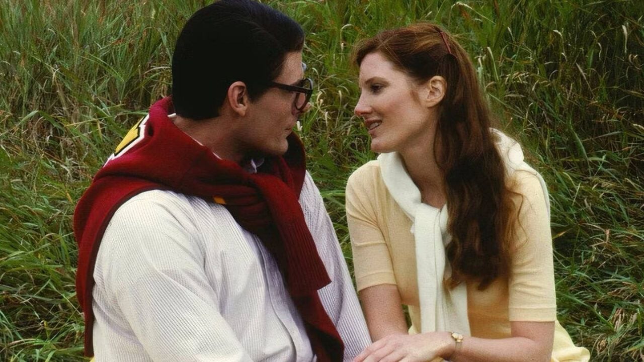 Christopher Reeve con Annette O'Toole como Lana Lang.