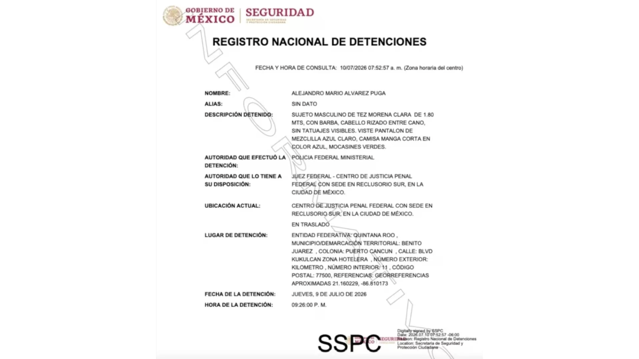 Detención del cuñado de Inés Gómez Mont. 