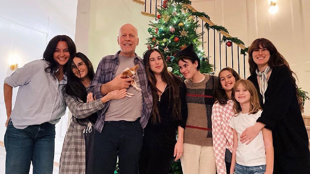 Bruce Willis celebró Navidad junto a su familia desde unos días antes