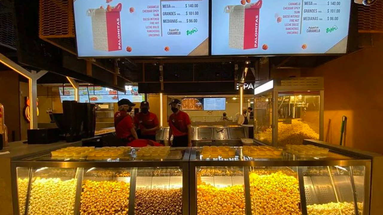 Cinemex Cinemarket cuenta con varios sabores de palomitas.
