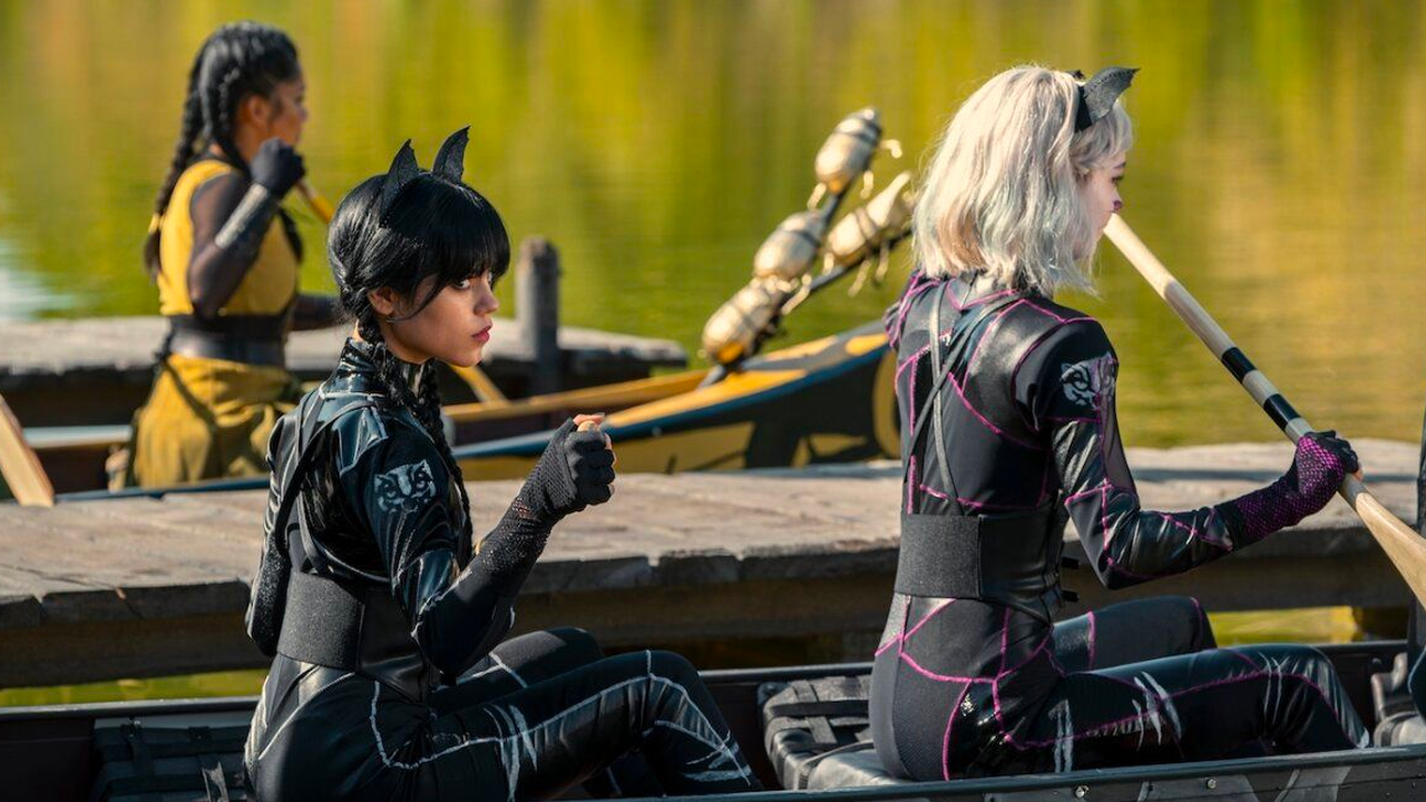 Jenna Ortega necesitó un doble de acción para esta escena.