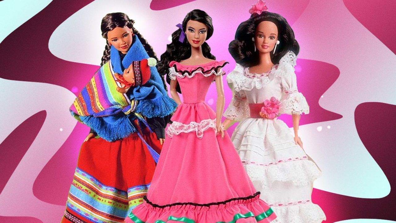 Algunas de las muñecas Barbie que celebran la cultura latina.