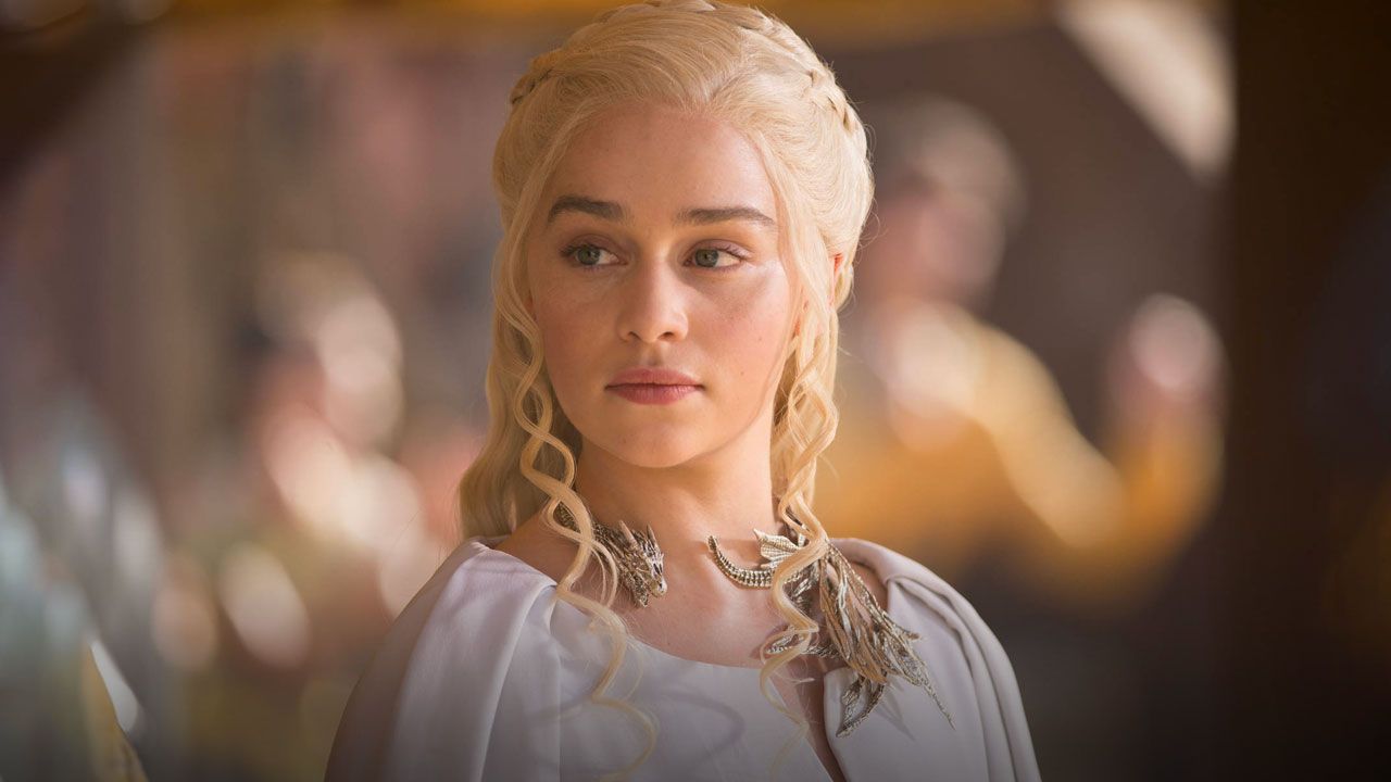 Maglietta Game Of Thrones Ufficiale – Ragazza/Donna "Not A Queen A Khaleesi", Colore Bianco, Cotone 100%, Vestibilità Juniors