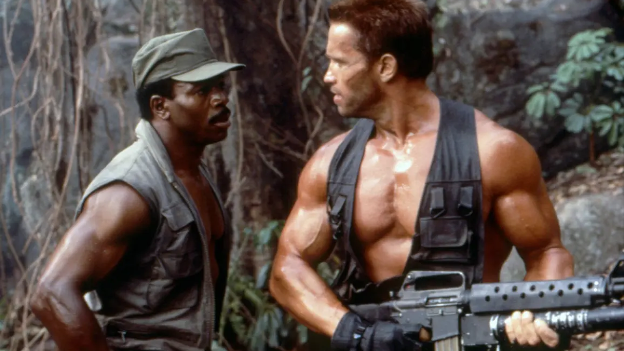 Carl Weather y Arnold Schwarzenegger en 'Depredador'.