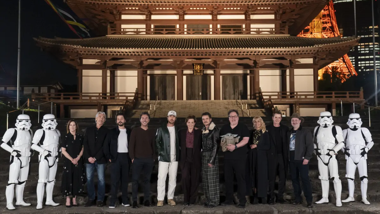 Kathleen Kennedy, Tony Gilroy, Diego Luna, Shawn Levy, Ryan Gosling, Sigourney Weaver, Pedro Pascal, Jon Favreau, Rosario Dawson, Hayden Christensen, Dave Filoni.