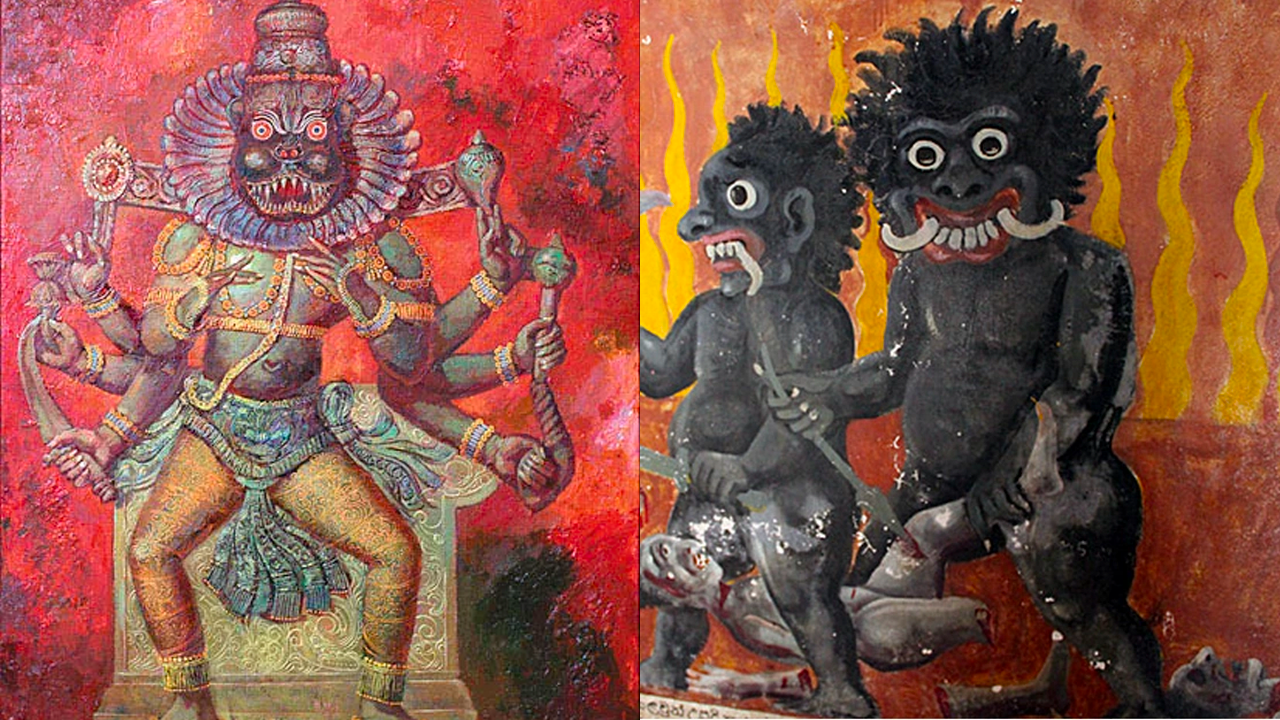 Ilustraciones de un 'Pishacha'.